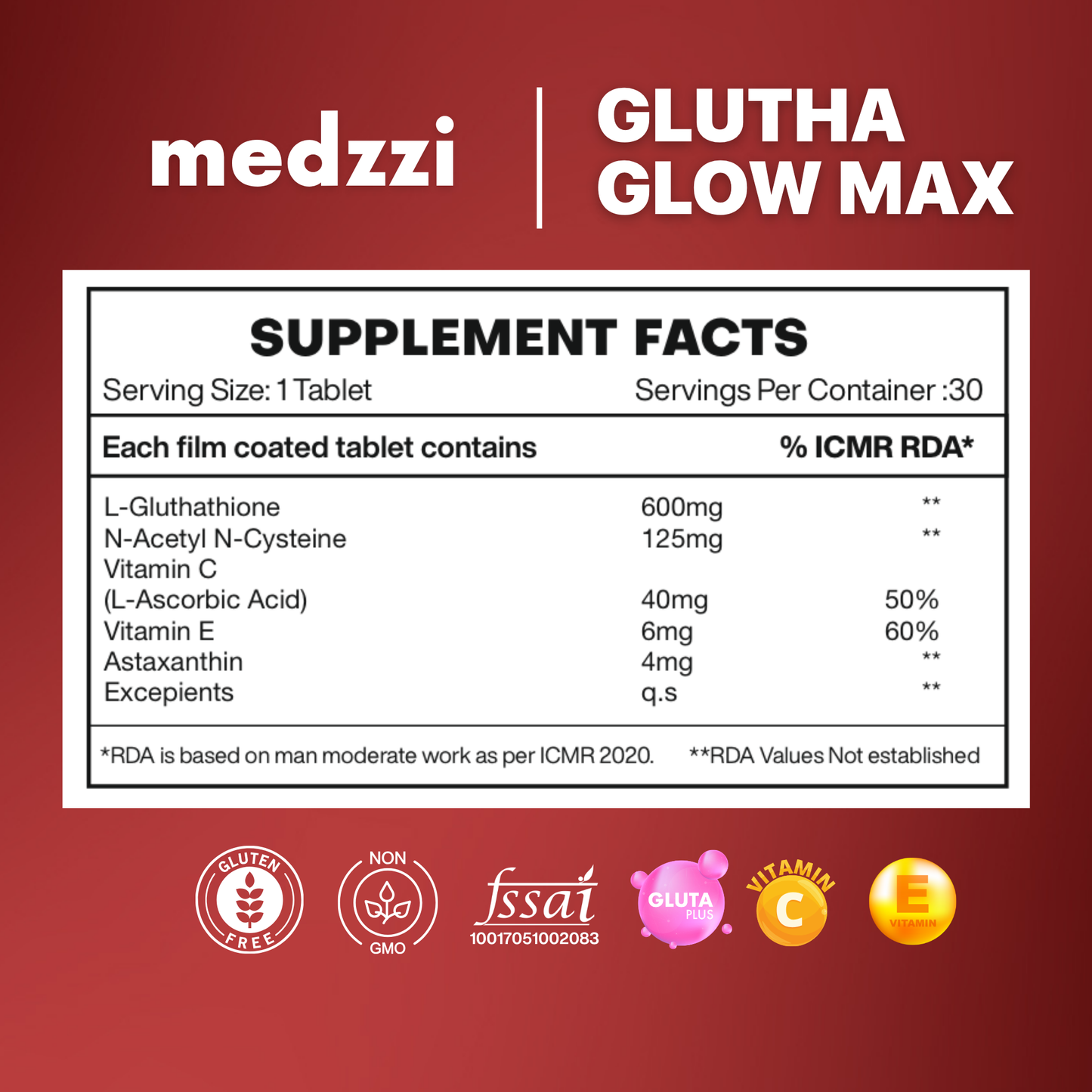 Medzzi Gluathione Tablets