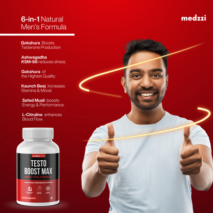 Testo Boost Max | Ayurvedic Supplement for Men's Health Pack of 30's