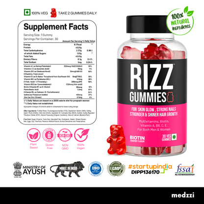 medzzi Rizz Hair Gummies